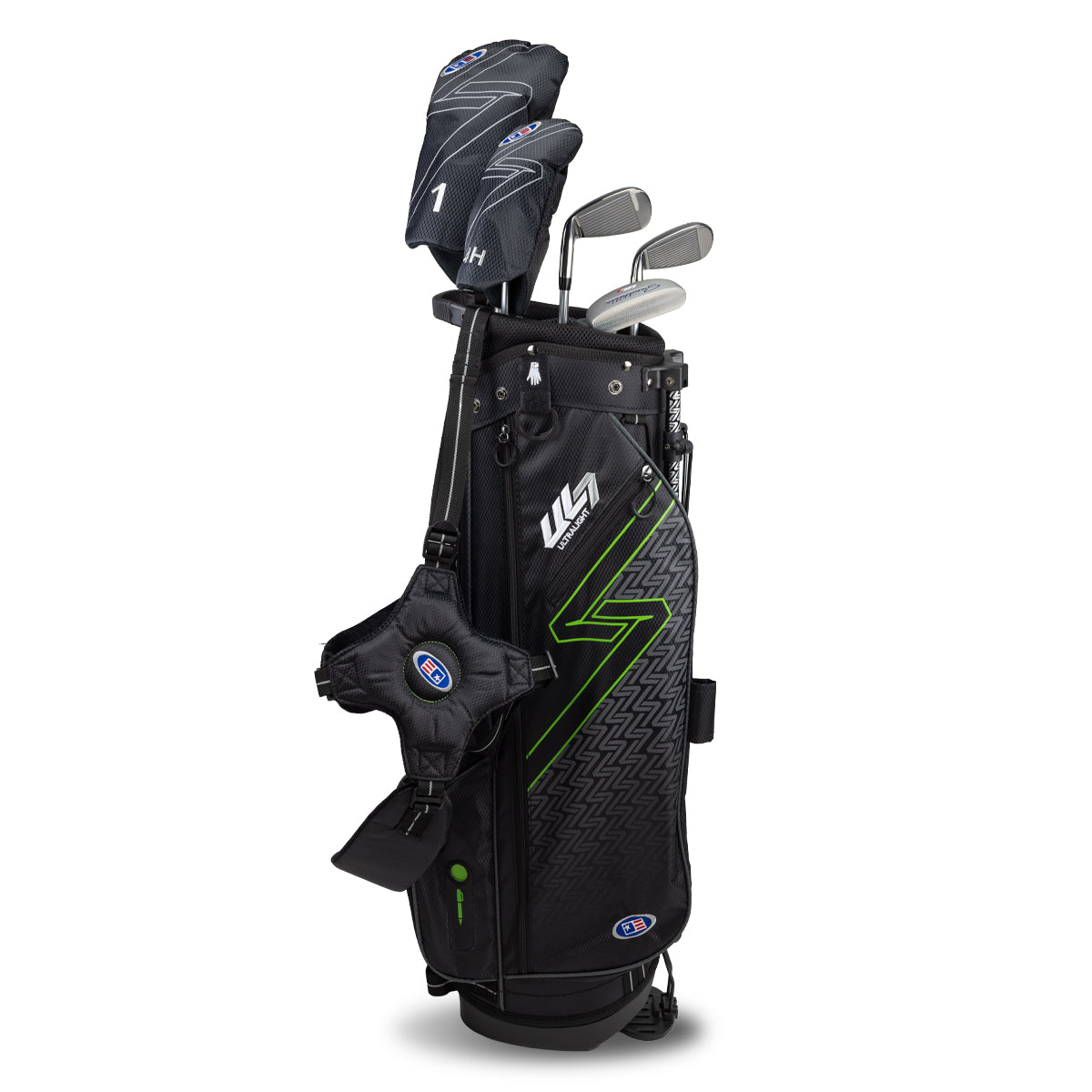 UL7 57 5 Club Stand Set, All Graphite, Black/Green Bag