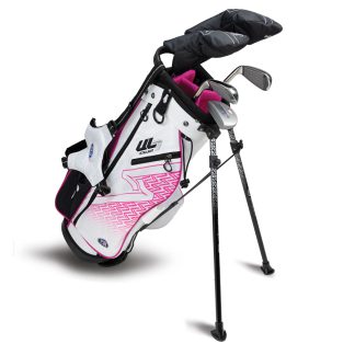UL7 48 5 Club Stand Set, All Graphite, White/Pink/Blk Bag